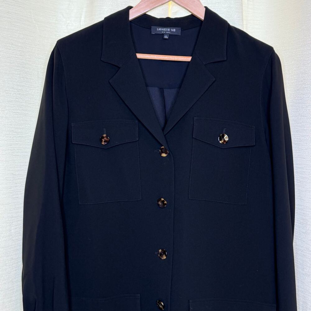 Lafayette 148 Black Blazer Dress size large - Picture 3 of 7
